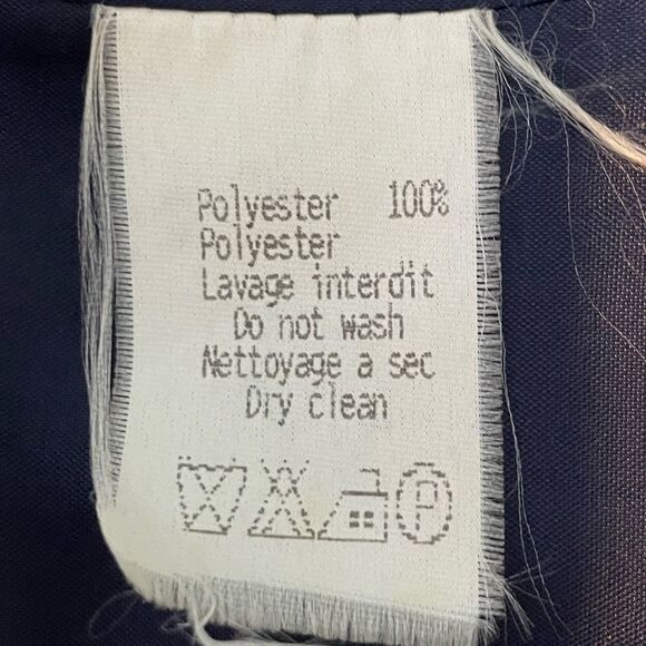 Vintage Cacharel Cashmere Wool Mix Pea Coat Navy Blue 40 / M - Picture 9 of 9